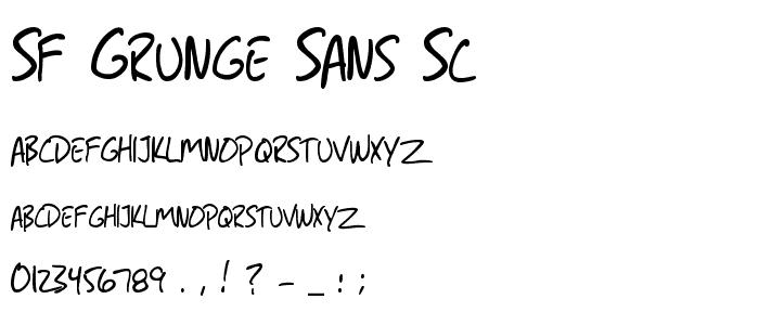 SF Grunge Sans SC font
